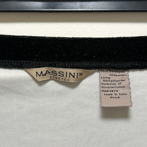 Massini Lace Overlay Midi Stretch Skirt Size 8 - Picture 2 of 6